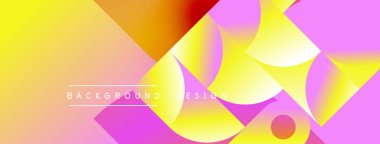 Canlı, soyut bir arkaplan. Üst üste binen renkli şekiller dinamik görsel efekt yaratır. Gradyan renkler pürüzsüzce harmanlanır, modern tasarım ögesi.