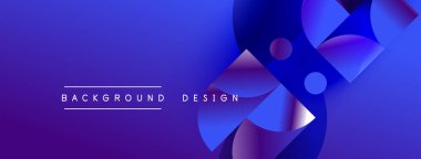 Soyut mor tasarım üst üste binen şekiller, gradyanlar, dinamik kompozisyon. Arka planlar ve sunumlar için modern estetik.