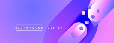 Soyut mor arka plan akış şekilleri, gradyanlar, kabarcıklar. Dijital projeler ve sunumlar için modern tasarım ögesi.