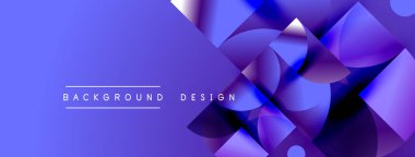 Soyut mavi tasarım üst üste binen şekiller, gradyanlar, dinamik kompozisyon. Arka planlar ve sunumlar için modern estetik.