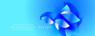 Soyut mavi tasarım. Gradyan arka plan akışkan şekiller yaratır, modern estetik. Metin arka plan tasarımı okur. Basit, temiz sunum.