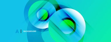 Soyut tasarım dalgalı şekiller, canlı turkuaz renkler, yeşil renkler içerir. Modern estetik, dijital arkaplanlar ve sunumlar için uygun.