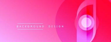 Soyut pembe eğimli arkaplan. Çemberler, dinamik görsel efekt oluşturur. Metin arka plan tasarımı okur. Modern, canlı kompozisyon.