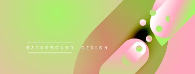 Soyut eğim arkaplanı. Yumuşak renkler karışıyor, dinamik şekiller yaratıyor. Dairesel elementlerle minimalist tasarım. Modern estetik.