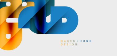 Soyut renkli şekiller örtüşür, dinamik görsel efekt yaratır. Gradyan renkler modern tasarım öğesi sunarak pürüzsüz bir şekilde harmanlanır.