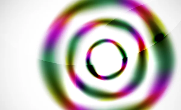 Glanzende wazig swirl cirkel vormen abstract achtergrond — Stockvector