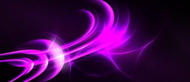 Parlak pembe enerji arka planda akar. Dönen çizgiler soyut görsel etki yaratır. Canlı renkler, pürüzsüz eğimler.