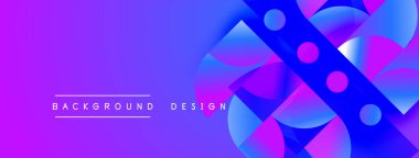 Soyut mor arkaplan. Geometrik şekiller örtüşür, dinamik görsel efekt yaratır. Modern tasarım elemanları.