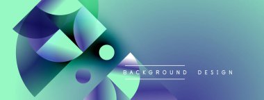 Soyut geometrik şekiller örtüşüyor, canlı deniz mavisi renkleri yaratıyor. Modern tasarım elementleri dijital sanat, arkaplan dokusu.