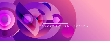 Soyut eğimler dinamik şekiller yaratır. Mor, pembe renkler kompozisyona hakim. Arkaplan ve sunumlar için modern tasarım ögesi.