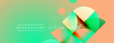 Soyut eğim arkaplanı. Üst üste binen daireler dinamik görsel efekt yaratır. Yumuşak renkler pürüzsüzce harmanlanır, modern tasarım ögesi.