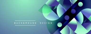 Soyut geometrik şekiller örtüşüyor, canlı turkuaz renkler yaratıyor, mavi renkler. Modern tasarım öğeleri akıcılığı ve dinamizmi akla getiriyor. Arkaplan metni arkaplan tasarımı okur.
