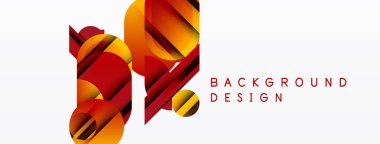 Soyut geometrik şekiller, canlı turuncu, kırmızı renkler. Arka planlar ve sunumlar için modern tasarım öğesi. Temiz, dinamik bileşim.