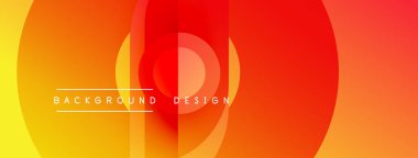 Soyut gradyan çemberler dinamik görsel efekt yaratır. Metin, kompozisyon içerisindeki arkaplan tasarımını okur. Ilık renk paleti resme hakim.