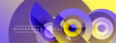 Soyut katmanlar canlı bir görüntü yaratır. Mor, sarı renkler harmanlanarak dinamik bileşim oluşturuyor. Arka planlar için modern tasarım ögesi.