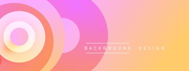 Soyut renkli katmanlar dinamik arkaplan yaratır. Yumuşak gradyanlar pembe, mor ve turuncu renkleri harmanlarlar. Modern tasarım ögesi.