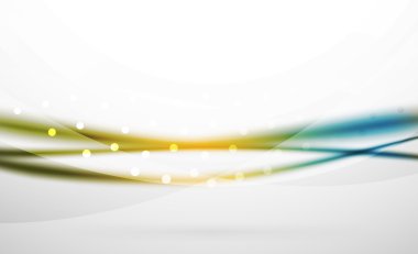 Renkli dalga çizgi, ışık ve gölge efektleri ile arka plan