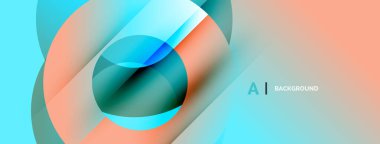 Soyut sıvı şekilleri örtüşür ve yumuşak eğimler yaratır. Turkuaz, deniz mavisi, şeftali rengi kusursuz harmanlanır. Modern tasarım ögesi.