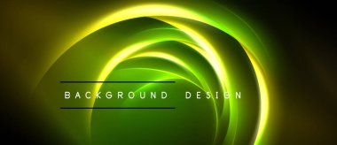 Soyut yeşil, sarı ışık dalgaları. Dinamik eğriler akıcı enerji yaratır, modern tasarım elementi. Arkaplan pürüzsüz eğimlere sahiptir.