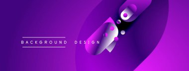 Soyut mor tasarım akış şekilleri, gradyanlar, küreler içerir. Modern estetik dijital arkaplanlar ve sunumlar için uygundur.