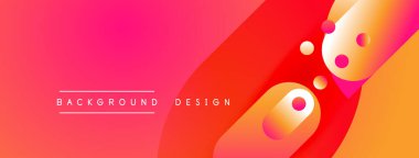 Canlı gradyan arkaplan özellikleri üst üste binen daireler, dinamik görsel efekt yaratır. Metin arkaplan tasarımı okur.