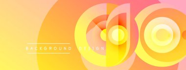 Soyut eğim arkaplanı. Sarı, turuncu renkler dairesel şekiller, modern tasarım elementleri yaratır. Minimalist estetik, canlı renkler.