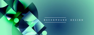 Soyut geometrik şekiller turkuaz, deniz mavisi ve deniz mavisi karışımı. Modern tasarım hareketi, enerjiyi, entelektüeli çağrıştırıyor. Gradyan renkler derinlik yaratır.