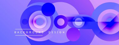 Soyut mor arkaplan, üst üste binen daireler oluşturarak dinamik görsel efekt yaratır. Modern tasarım elementleri pürüzsüz eğimler sunar.