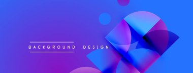 Soyut eğim arkaplanı. Üst üste binen daireler, şekiller dinamik görsel efektler yaratır. Metin arka plan tasarımı okur. Modern, canlı renkler.