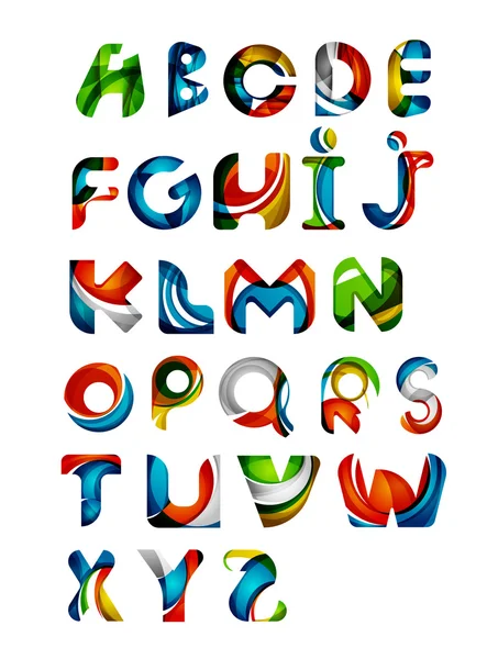 Coleção de letras alfabeto logotipos elementos de design — Vetor de Stock