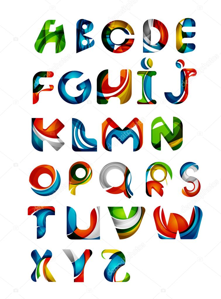 Collection of alphabet letters logos design elements