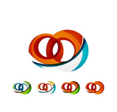 Sonsuz kavramları, döngü logo tasarımları kümesi