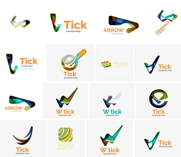 Set of tick ok, cloud or arrow concept icons — Stok Vektör