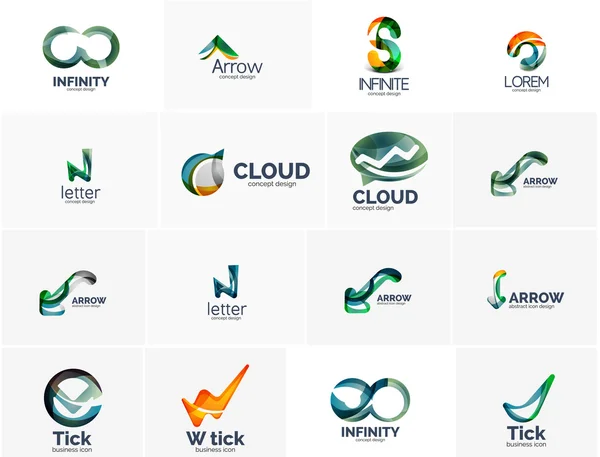 Set of tick ok, cloud or arrow concept icons — Wektor stockowy