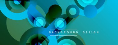 Soyut geometrik desen. Mavi, deniz mavisi, koyu tonlar dinamik bileşim oluşturur. Arkaplan ve sunumlar için modern tasarım ögesi.