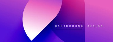 Abstract gradient shapes overlap. Purple, pink hues dominate design. Text reads background design centrally positioned. Modern aesthetic.