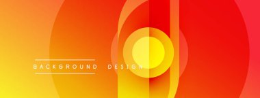 Soyut eğim arkaplanı. Çemberler sıcak renk geçişleri yaratarak örtüşüyor. Metin arka plan tasarımı okur. Modern görsel element.