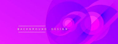 Soyut mor tasarım, üst üste binen daireler, gradyanlar. Dijital projeler ve sunumlar için modern arkaplan ögesi.