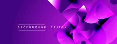 Soyut mor arkaplan. Akışkan şekiller, dinamik görsel efekt oluşturur. Modern tasarım elemanları.
