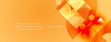 Soyut geometrik şekiller, sıcak turuncu renkler, dinamik kompozisyon. Modern tasarım elementleri canlı görsel deneyimler yaratır.