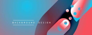 Abstract gradient background. Blue, red hues blend dynamically. Circular shapes add depth, modern aesthetic. Minimalist text present.