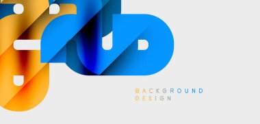 Soyut sıvı şekiller, canlı renkler, modern tasarım. Gradyan elementler arka planlar için uygun dinamik bileşim oluşturur.