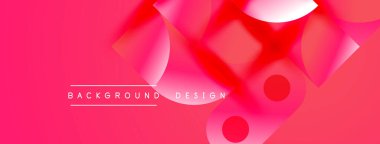 Soyut pembe arka plan. Üst üste binen şekiller dinamik görsel efekt yaratır. Metin arka plan tasarımı okur. Modern, canlı kompozisyon.