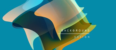 Soyut akışkan şekiller, canlı renkler, dinamik kompozisyon. Modern tasarım ögeleri görsel olarak çekici bir arkaplan oluşturur.