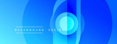 Soyut mavi arkaplan. Eşmerkezli daireler dinamik görsel efekt yaratır. Metin arka plan tasarımı okur. Modern, temiz estetik.