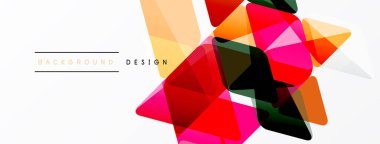 Soyut geometrik şekiller örtüşür, canlı renkli tasarım yaratır. Arkaplan metni arkaplan tasarımı okur. Modern estetik.