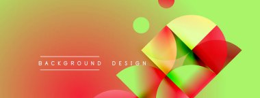 Soyut enerjik tasarım. Üst üste binen daireler dinamik bileşim yaratır. Kırmızıdan sarıya, yeşilden yeşile geçiş. Modern estetik.