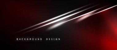 Koyu kırmızı arka plan parlak beyaz çizgileri temsil eder. Modern tasarım elementleri dinamik görsel etki yaratır. Basit, gösterişli bir sunum.