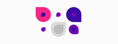 Soyut renkli şekiller mevcut. Daireler, ovalar, noktalar eğlenceli bir kompozisyon oluşturur. Minimalist tasarım, hafif arkaplan.