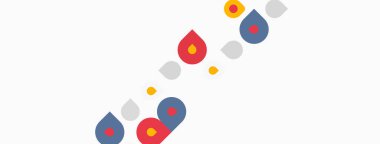 Soyut şekiller, noktalar, çizgiler basit renkli tasarım sunar. Minimalist kompozisyon, düz vektör çizimi.